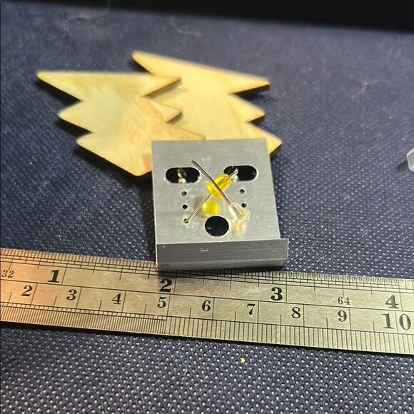 Fashion Jewelry Red and White Lightning Bolt Earrings - Picture 3 of 3